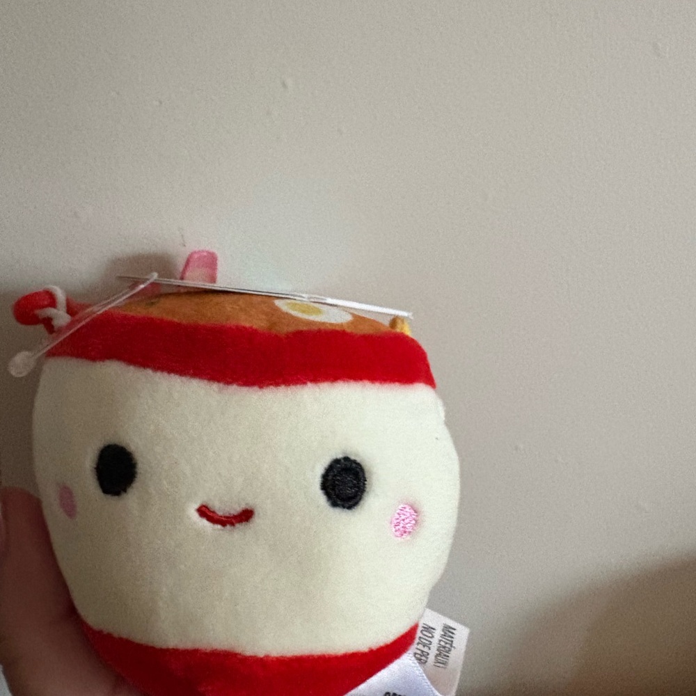 Cute Red and Cream Plush Toy